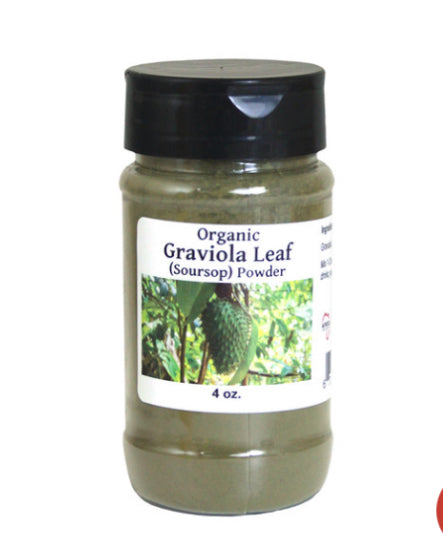 Organic Graviola Leaf (Soursop) Powder – 4 oz.