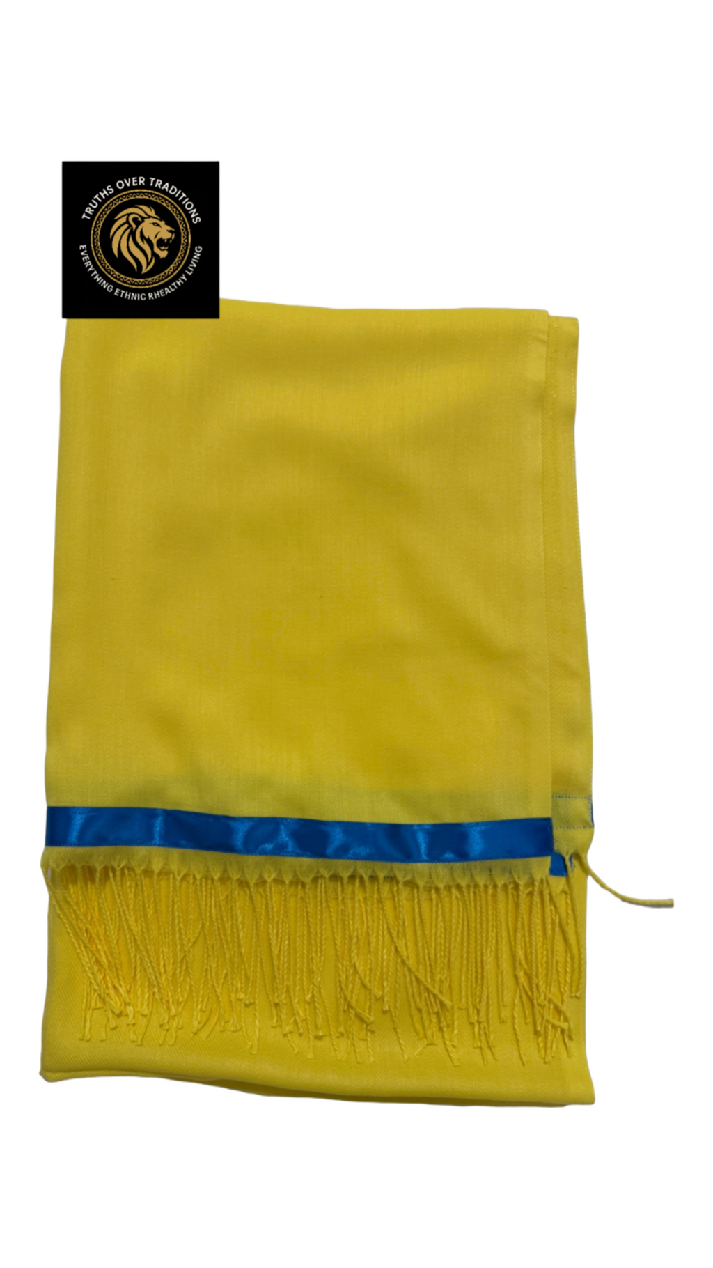 BULK Israelite Fringed Shawl Wraps w/Blue Border (10ct per quantity)
