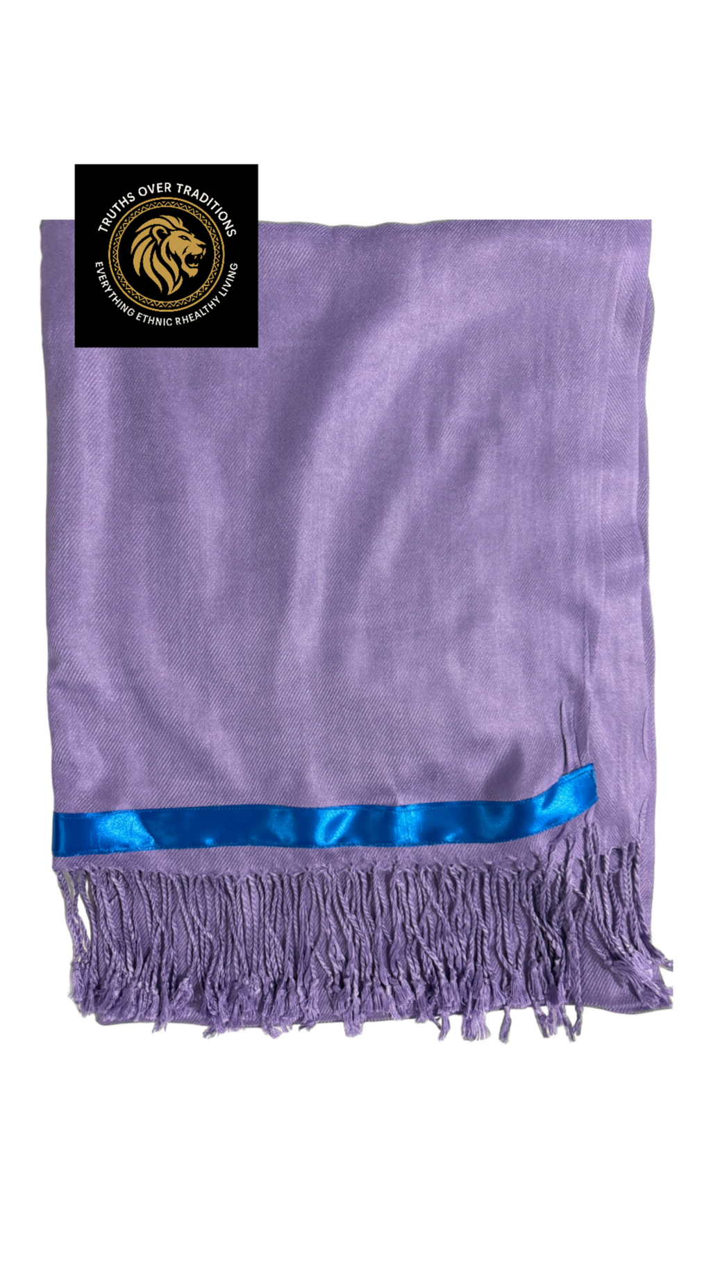 BULK Israelite Fringed Shawl Wraps w/Blue Border (10ct per quantity)