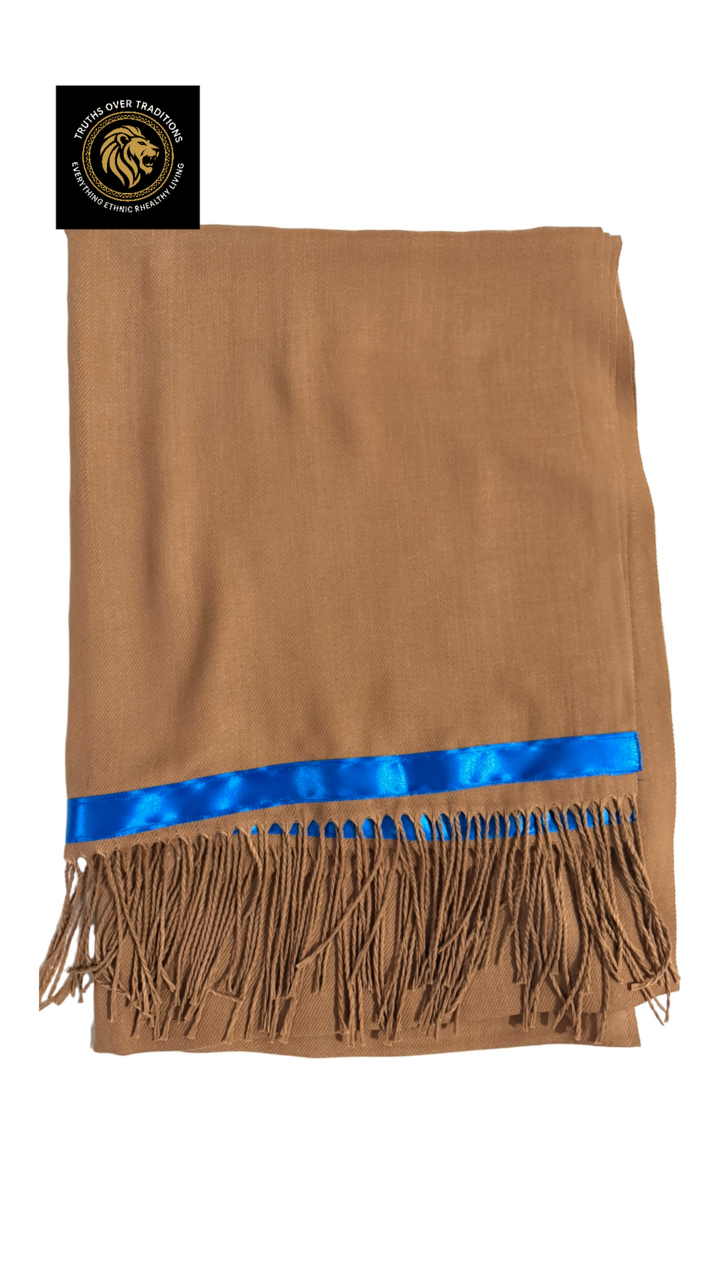 BULK Israelite Fringed Shawl Wraps w/Blue Border (10ct per quantity)