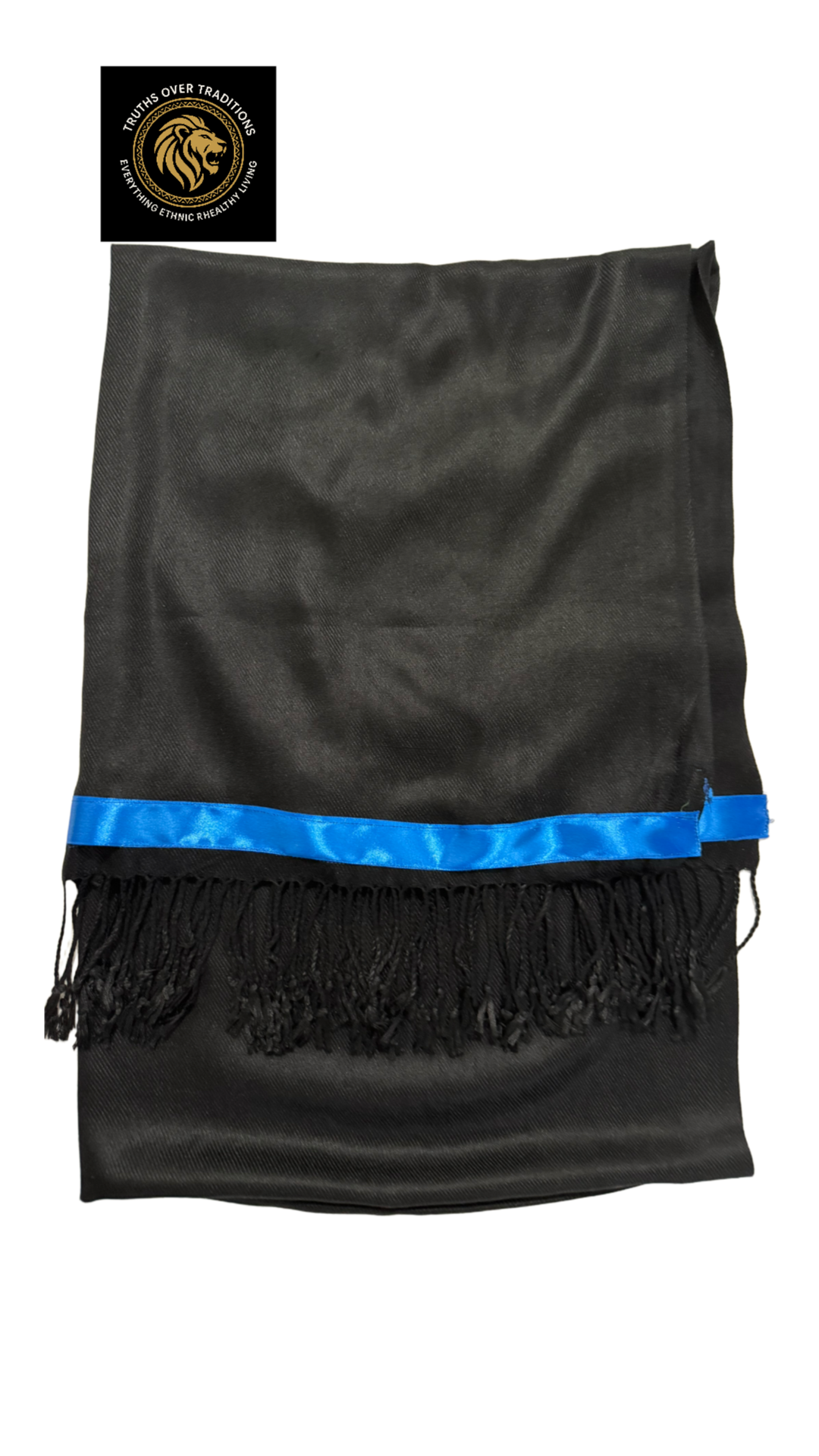 BULK Israelite Fringed Shawl Wraps w/Blue Border (10ct per quantity)