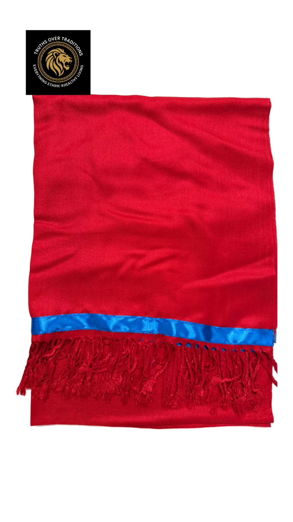 BULK Israelite Fringed Shawl Wraps w/Blue Border (10ct per quantity)