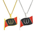 Black American Heritage Flag Stainless Steel Necklace
