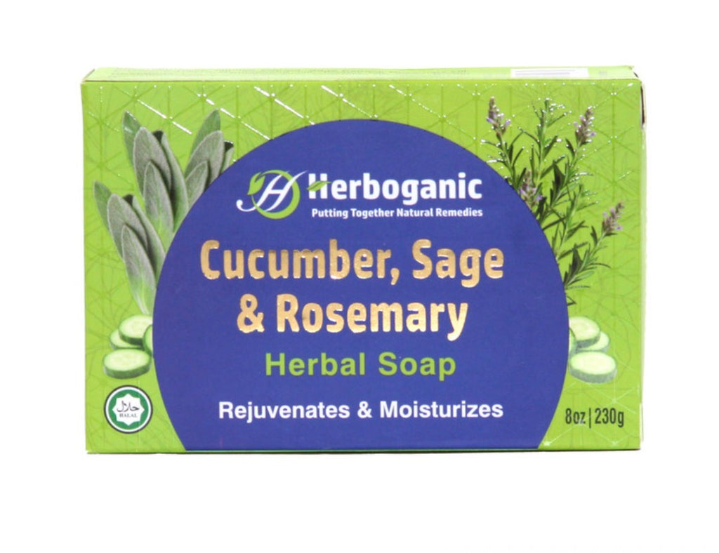 CUCUMBER, SAGE, & ROSEMARY SOAP By Herboganic