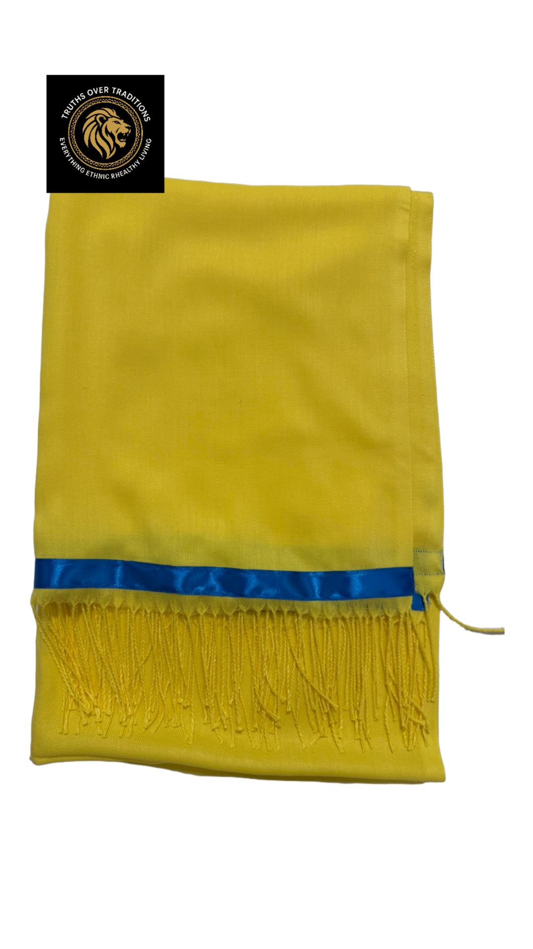 BULK Israelite Fringed Shawl Wraps w/Blue Border (10ct per quantity)
