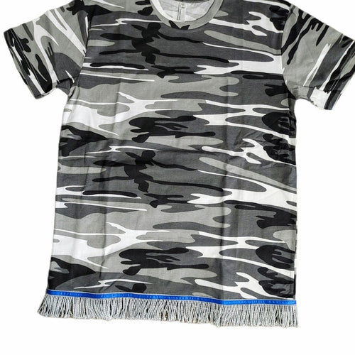 3x Bundle Fringed Tees W/Blue Border